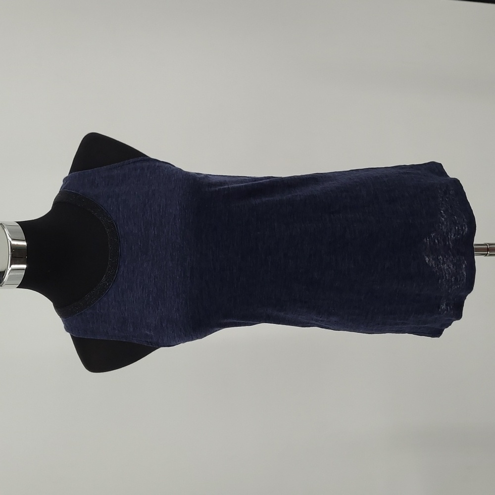 Saint Tropez West Marle Navy Tank with Beaded Collar Women's Size Small
